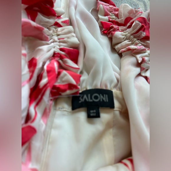 Saloni Midi Size 2 Floral Dress - Picture 7 of 12